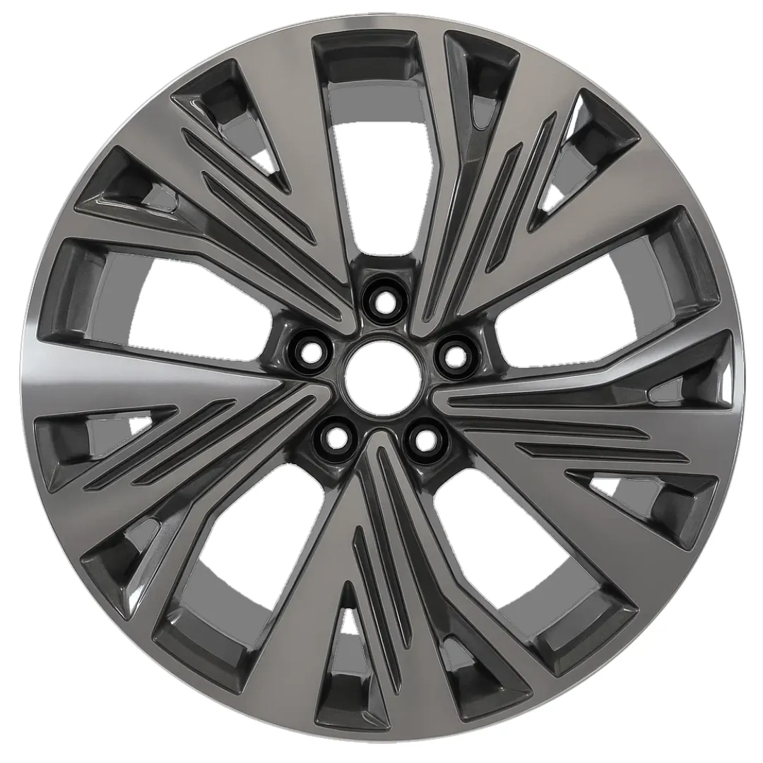 19-inch Audi Q4 OEM wheel ALY12122U35. Gray rim front view.