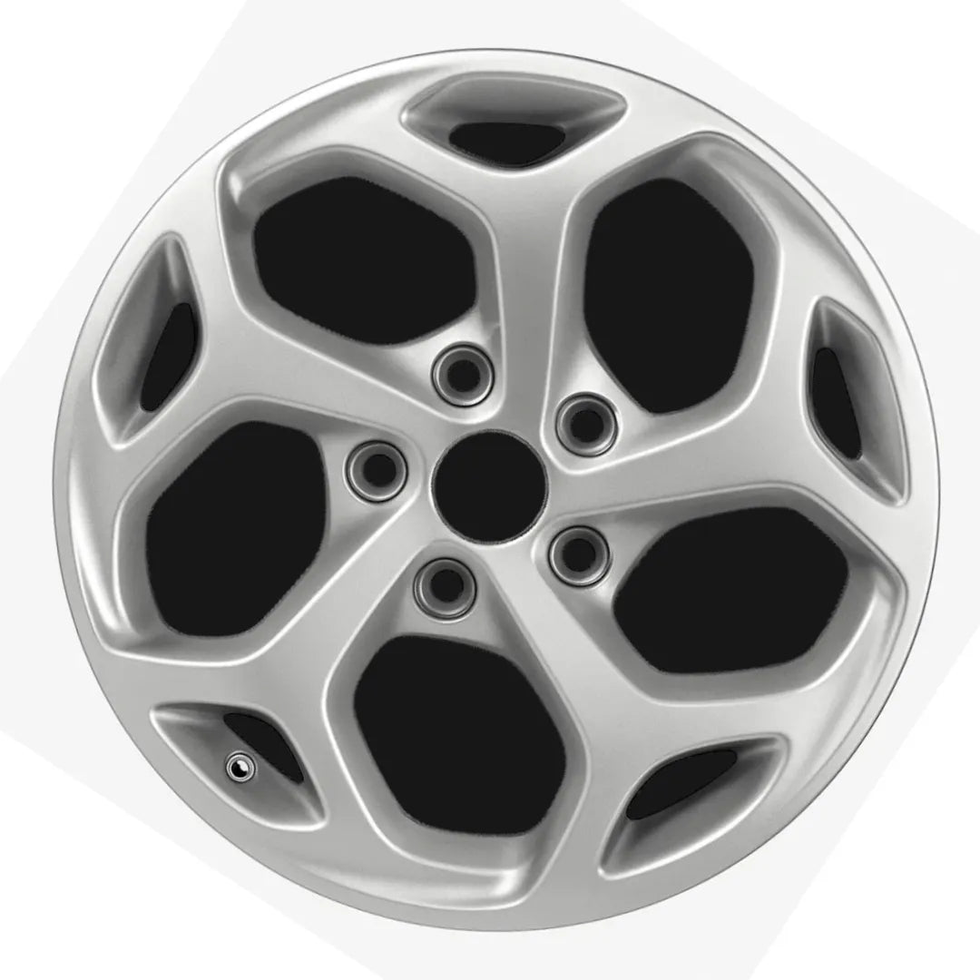 18-inch Chrysler Pacifica OEM wheel ALY02017U20. Silver rim front view.