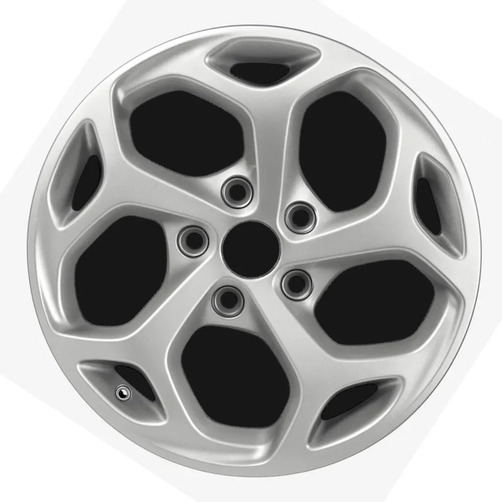 18-inch Chrysler Pacifica OEM wheel ALY02017U20. Silver rim front view.