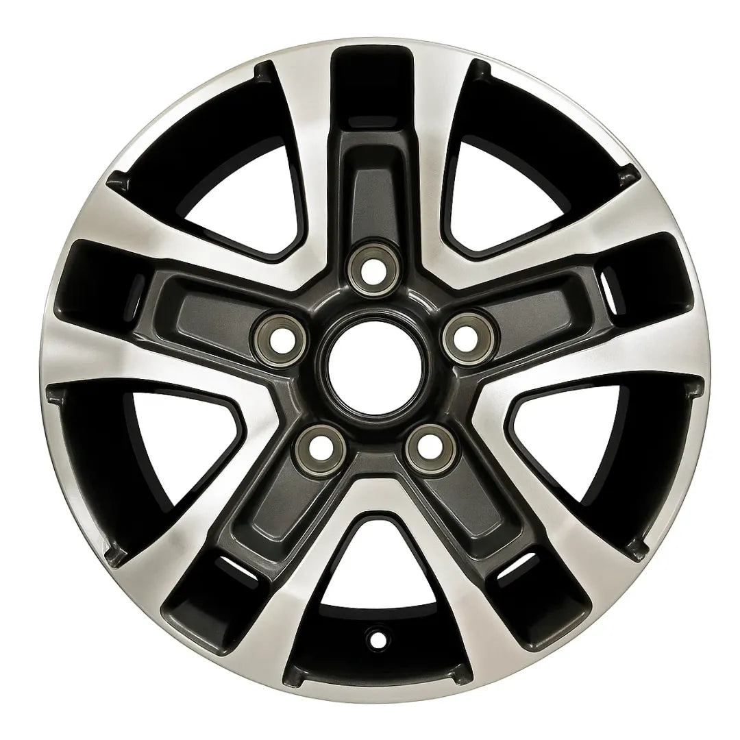 16-inch RAM Promaster OEM wheel ALY02217U45. Black rim front view.