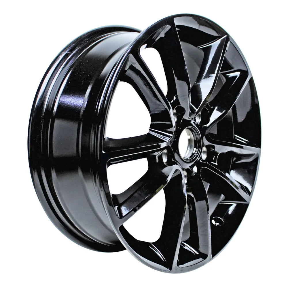 Angle view of the 17-inch black Dodge Grand Journey wheel replacement 2020-2021 replica rim ALY02399U45N