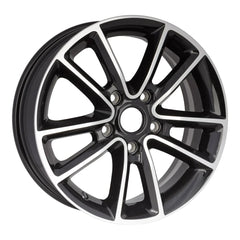 Angle view of the 17-inch machined black Dodge Grand Journey wheel replacement 2020-2021 replica rim ALY02399U90N