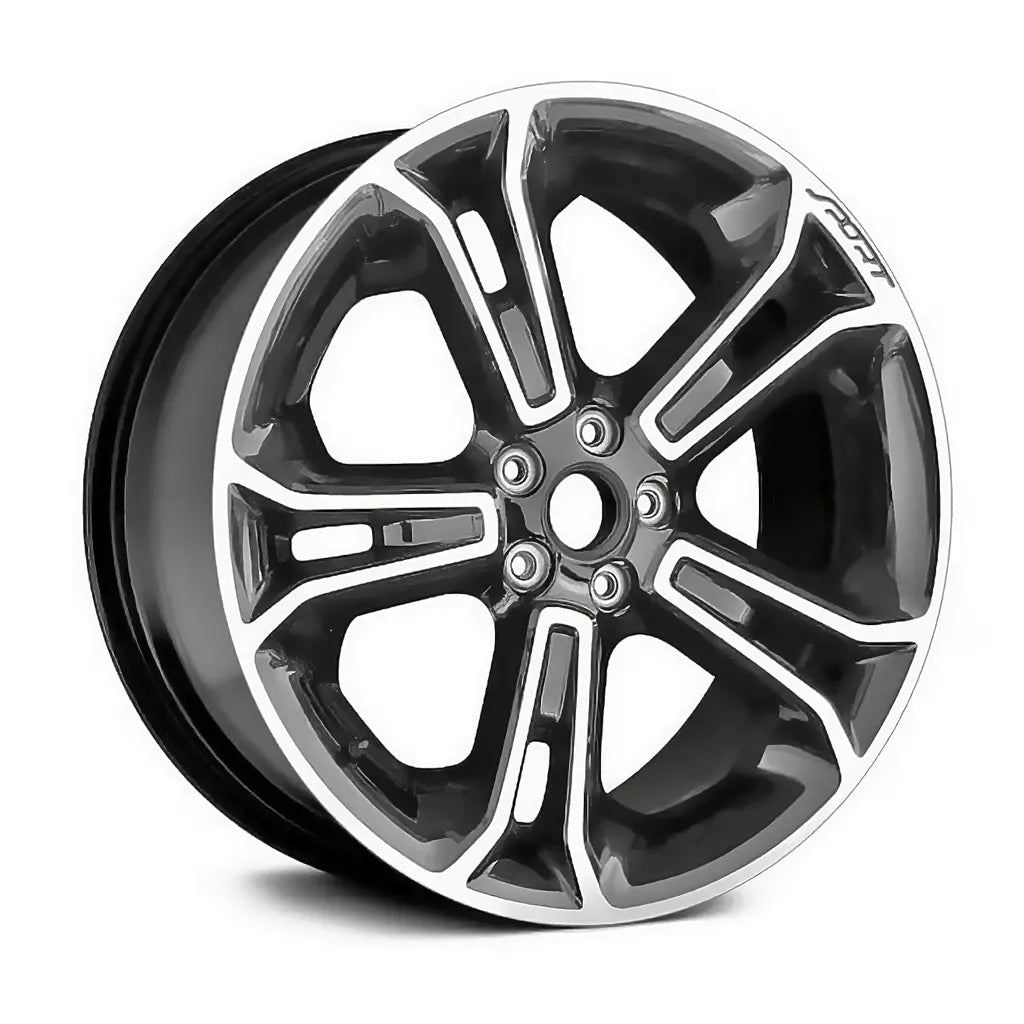 Angle view of a 20 Ford Explorer wheel replacement 2013-2015 replica rim ALY03949U45N