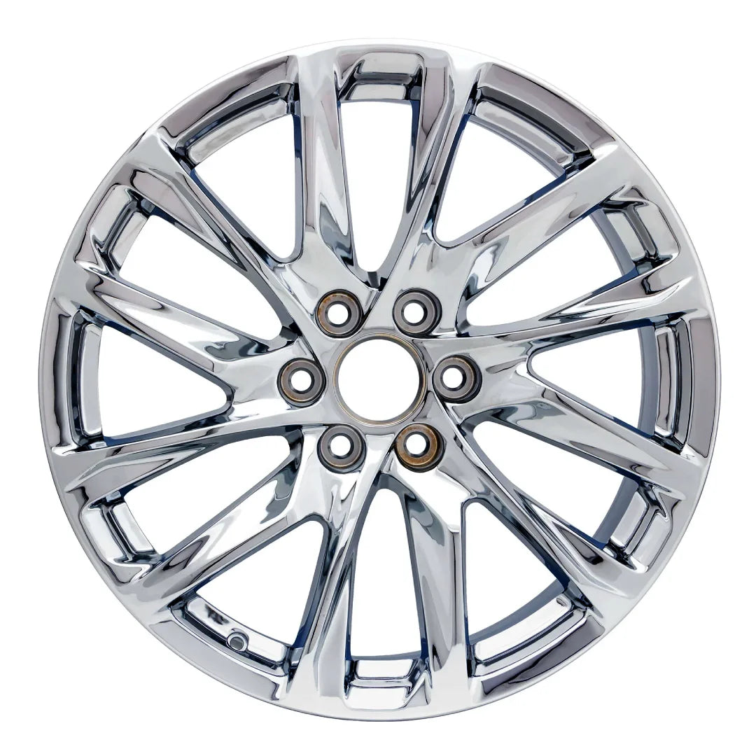 Front view of the 22-inch Chrome Cadillac Escalade wheel replacement 2021-2023 replica rim ALY04875U85N