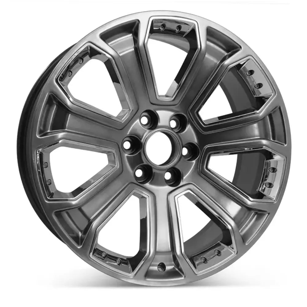 Angle view of the 22x9" GM Trucks wheel replacement 2015-2020 replica rim ALY05660U78N, 19301190