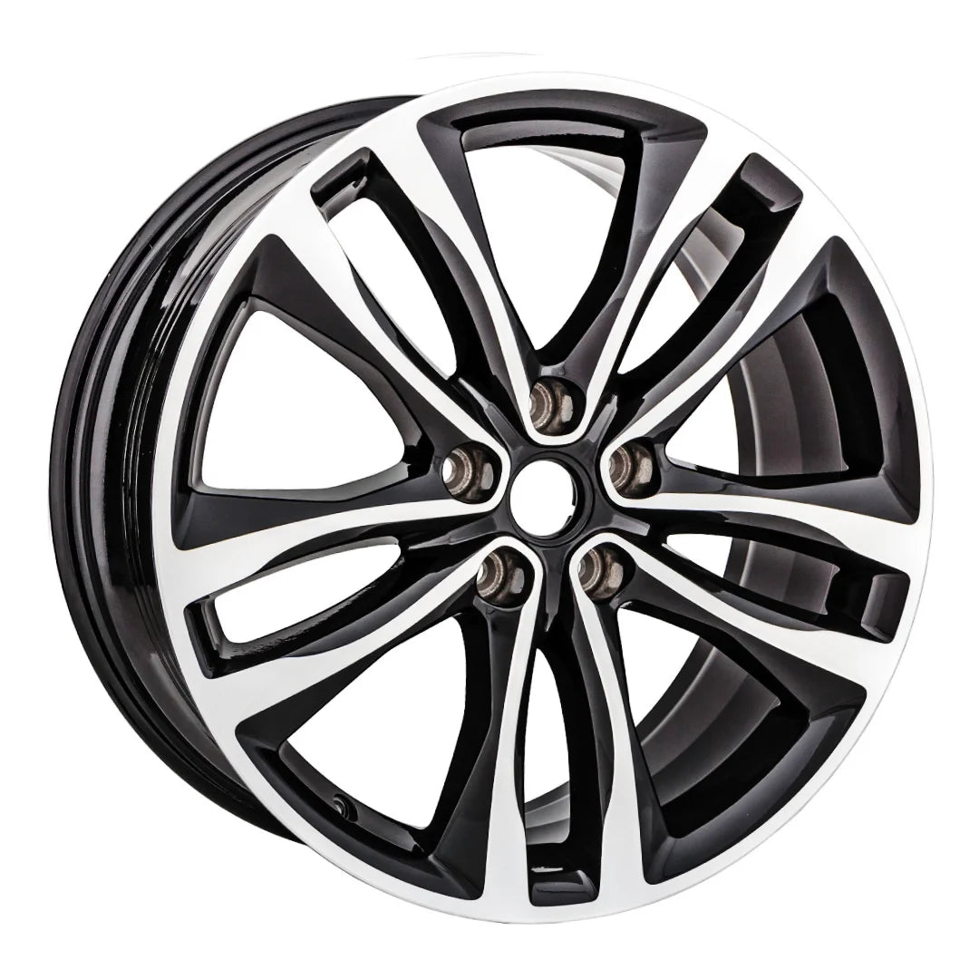 Angle view of the 19" Machined Black Chevy Malibu wheel replacement 2018-2024 replica rim ALY05857U46N