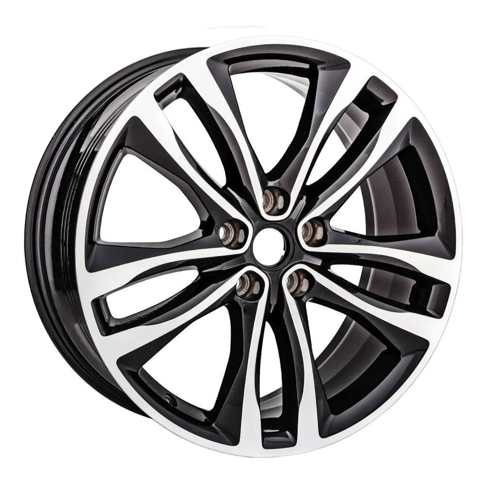 Angle view of the 19" Machined Black Chevy Malibu wheel replacement 2018-2024 replica rim ALY05857U46N