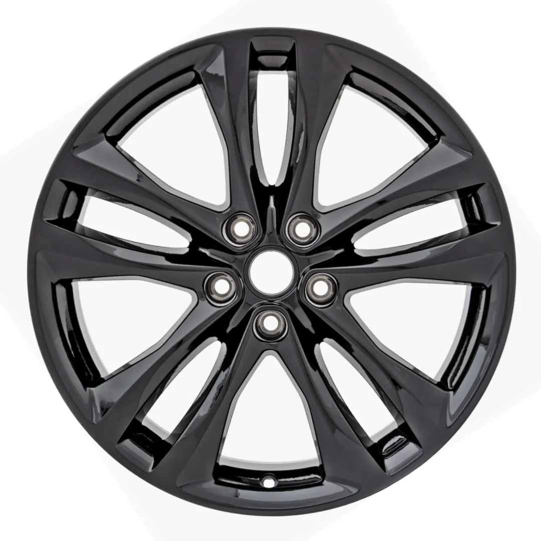 Front view of the 19" Black Chevy Malibu wheel replacement 2018-2024 replica rim ALY05857U47N