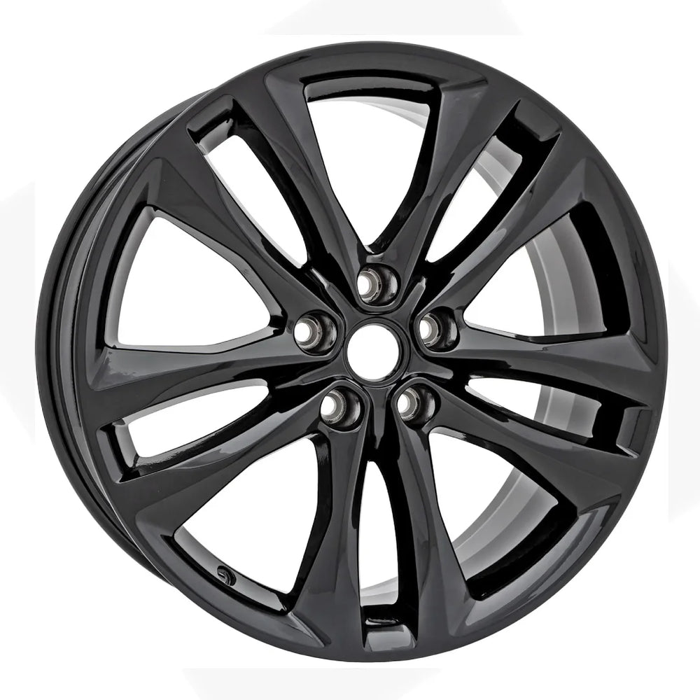 Angle view of the 19" Black Chevy Malibu wheel replacement 2018-2024 replica rim ALY05857U47N