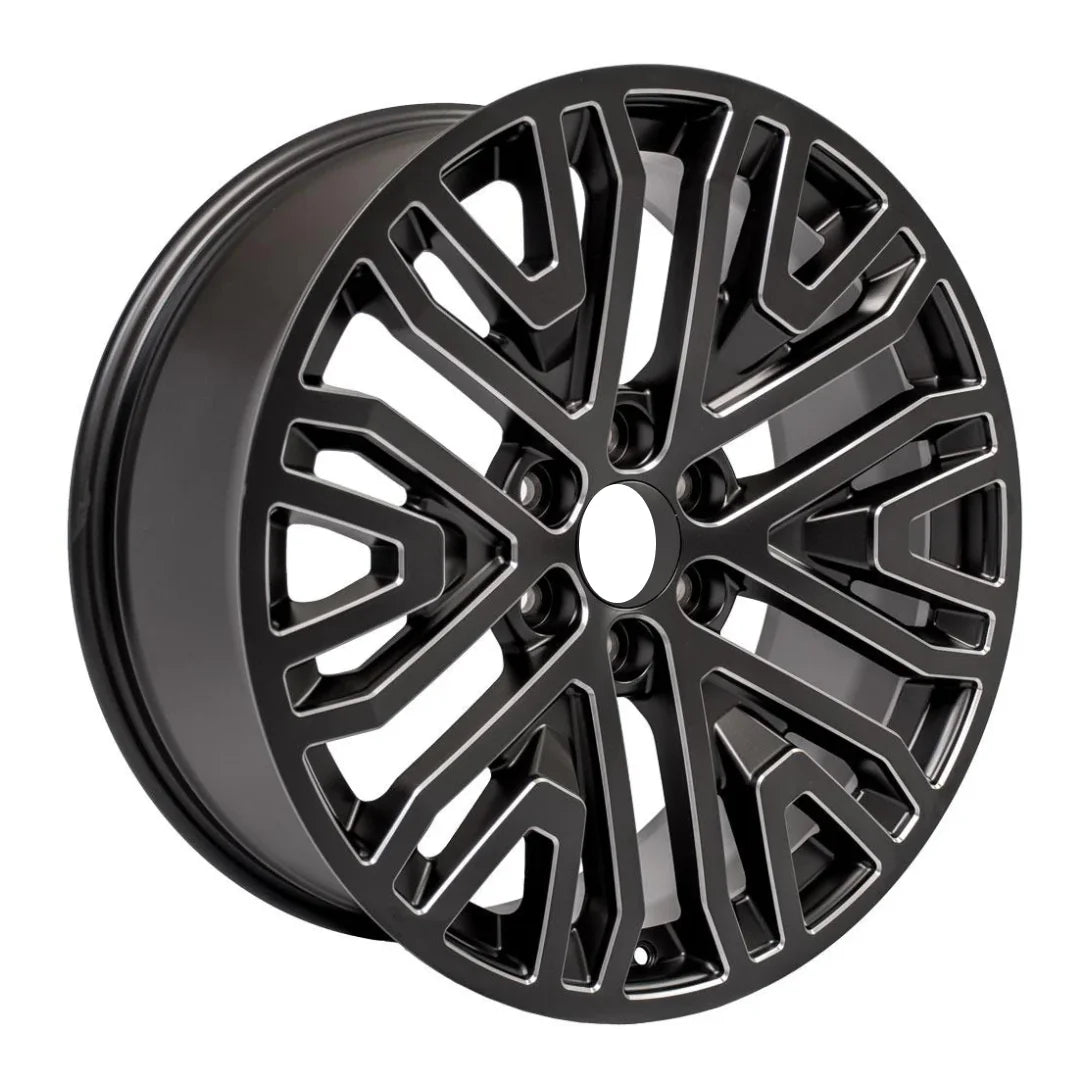 Angle view of the 22 GMC Sierra 1500 wheel replacement 2019-2021 replica rim ALY05906U45N part 84040799