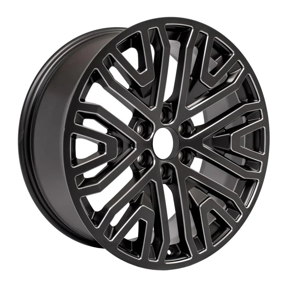 Angle view of the 22 GMC Sierra 1500 wheel replacement 2019-2021 replica rim ALY05906U45N part 84040799