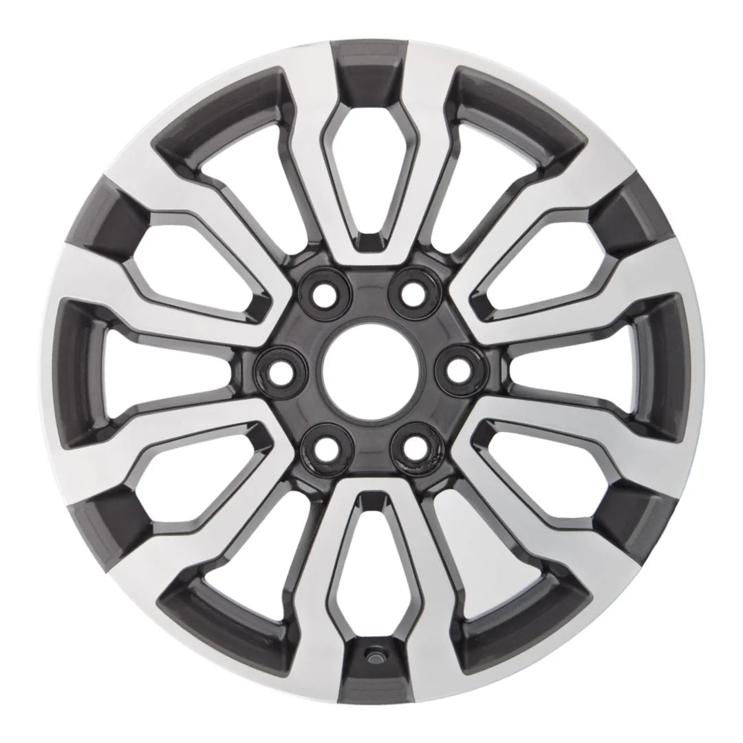 Front view of the 18 GMC Trucks wheel replacement 2019-2022 machined charcoal replica rim ALY05909U30N