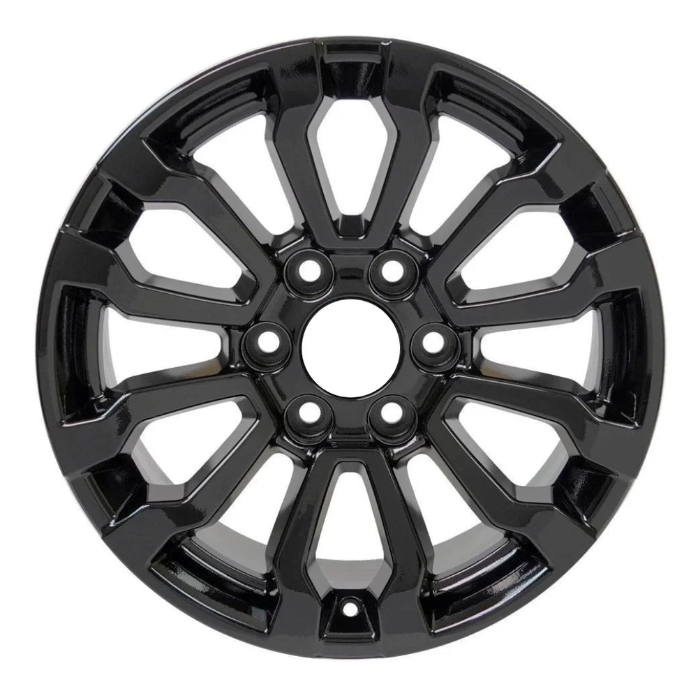 Front view of the 18 GMC Trucks wheel replacement 2019-2022 black replica rim ALY05909U45N