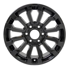 Front view of the 18 GMC Trucks wheel replacement 2019-2022 black replica rim ALY05909U45N