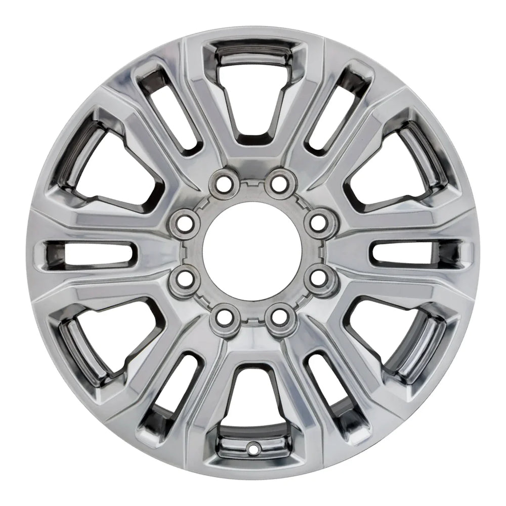Front view of the 20" 2020-2023 Chevy Silverado 2500, 3500 wheel replacement 5957. Replica rim 84604600