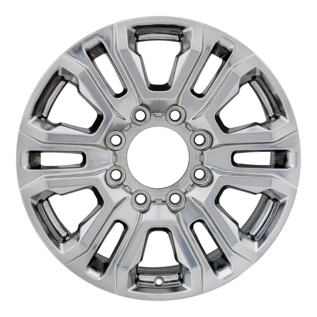 Front view of the 20" 2020-2023 Chevy Silverado 2500, 3500 wheel replacement 5957. Replica rim 84604600
