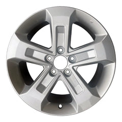 18-inch Honda Pilot OEM wheel ALY60314U35. Silver rim front view.