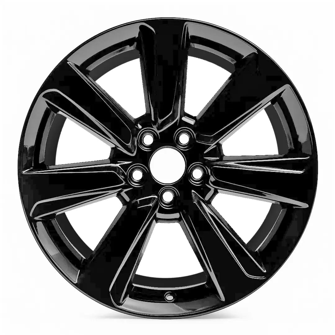 20-inch Honda Pilot OEM wheel ALY60316U45. Black rim front view.