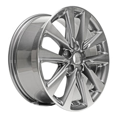 Angle view of the 17" 2016-2018 Nissan Altima wheel replacement ALY62719U30N Charcoal replica rim 403009hp1a