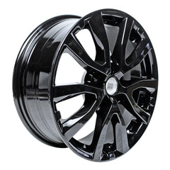 Angle view of a 17x7 Black Nissan Rogue replica wheel replacement 62746U45 part 403006FL1A