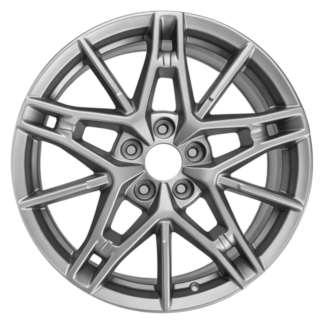 19-inch Nissan Altima OEM wheel ALY62855U35. Charcoal rim front view.
