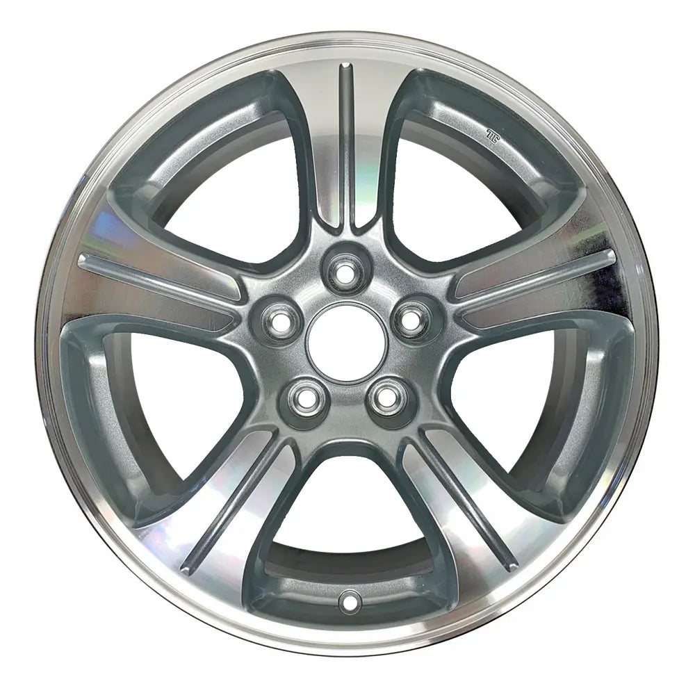 Front view of an 18" Honda Pilot wheel replacement 2012-2015 replica rim ALY64037U15N part 42700SZAA42, 42700SZAA41
