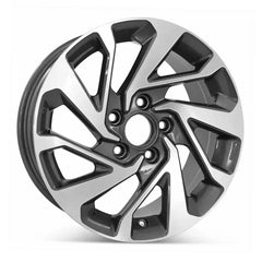 Angle view of the 16x7" Honda Civic wheel replacement 2016-2020 replica rim ALY64095U35N part 42700TBAA71