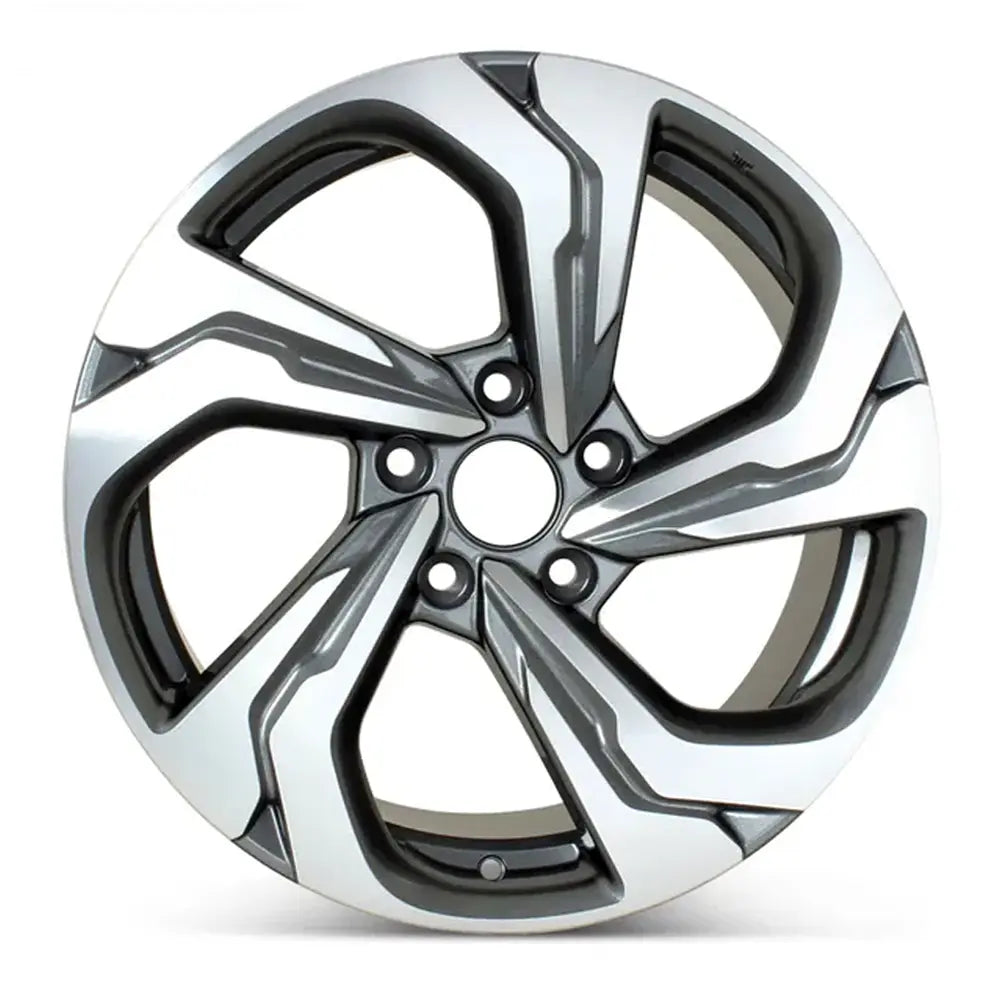 Front view of a 17x7.5" Honda Accord wheel replacement 2018-2021 replica rim 42800TVAAB2, 42800TVAAA2
