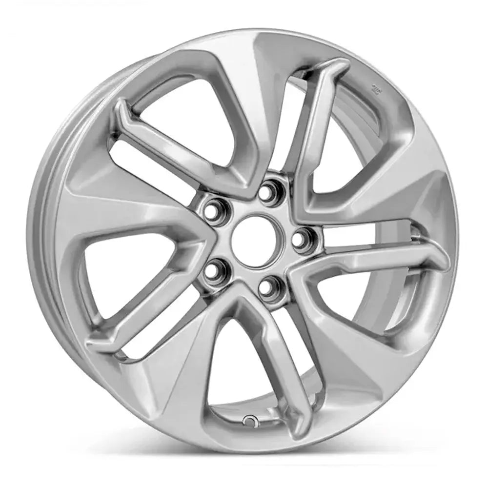 Angle view of a 17x7.5" Honda Accord wheel replacement 2018-2020 replica rim 42700TVAA74, 42700TVAA73