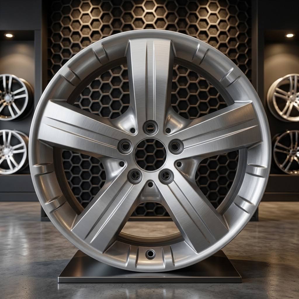 18x8 Mercedes Benz factory original wheel for GL320 and GL450 vehicles. Rim ALY065423 in Silver. Stock part #1644010602, in the shop's showroom.