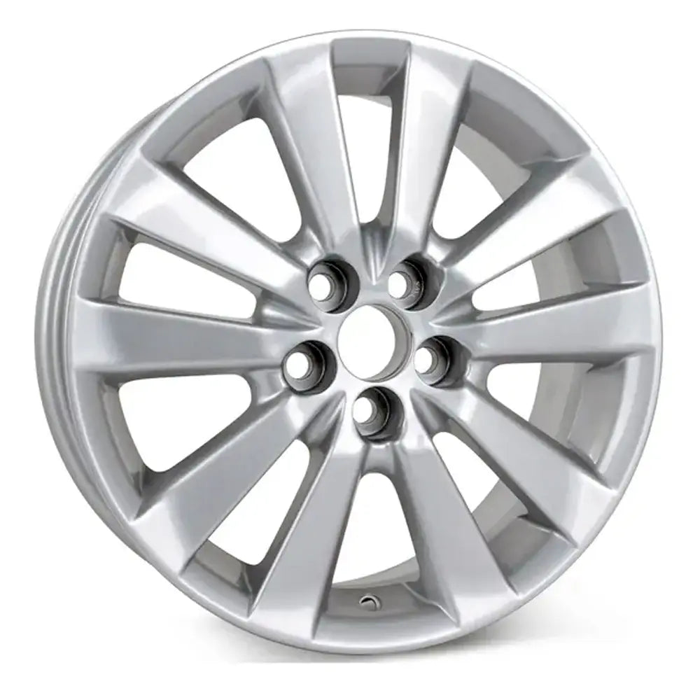 Angle view of the 16x6.5" Toyota Matrix wheel replacement 2009-2010 replica rim ALY69544U20N, 4261102A10, 4261112C00