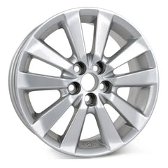 Angle view of the 16x6.5" Toyota Matrix wheel replacement 2009-2010 replica rim ALY69544U20N, 4261102A10, 4261112C00