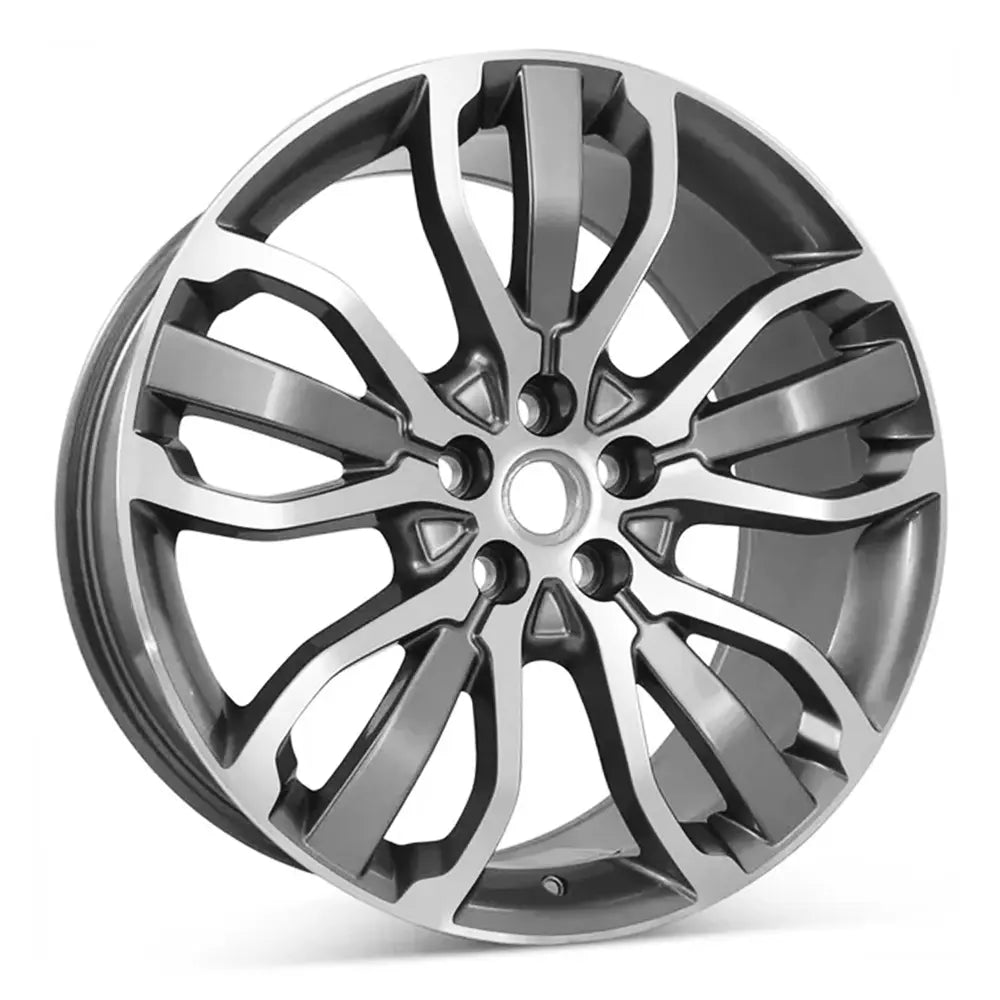 Angle view of the 21x9.5" Land Rover Range Rover Sport wheel replacement 2018-2022 replica rim ALY72254U30N, LR109861