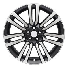 21-inch Land Rover Range Rover OEM wheel ALY72370U30. Charcoal rim front view.