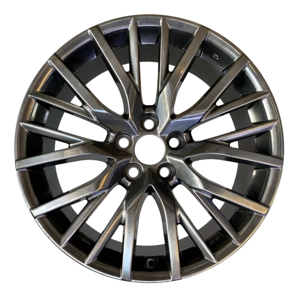 Front view of the 20x8 Hypersilver 2016-2022 Lexus RX replica rim ALY74339U78N. Wheel replacement part 4261A0E110