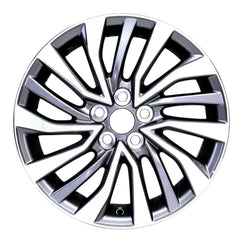 Front view of the 16x6.5 Machined Charcoal 2017-2020 Toyota Corolla replica rim ALY75207U35N. Wheel replacement part 4261102M90