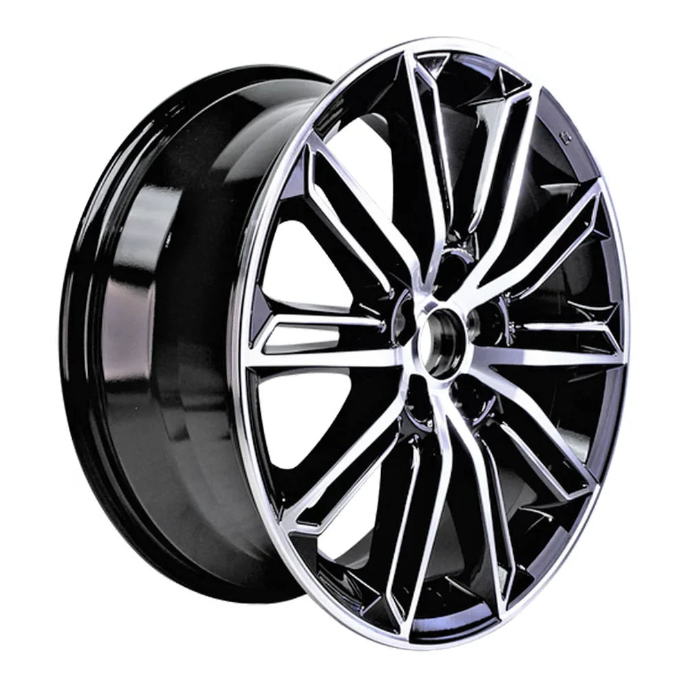 Angle view of the 19x8 Machined Black 2018-2021 Toyota Avalon replica rim ALY75234U45N. Wheel replacement part 4261107160
