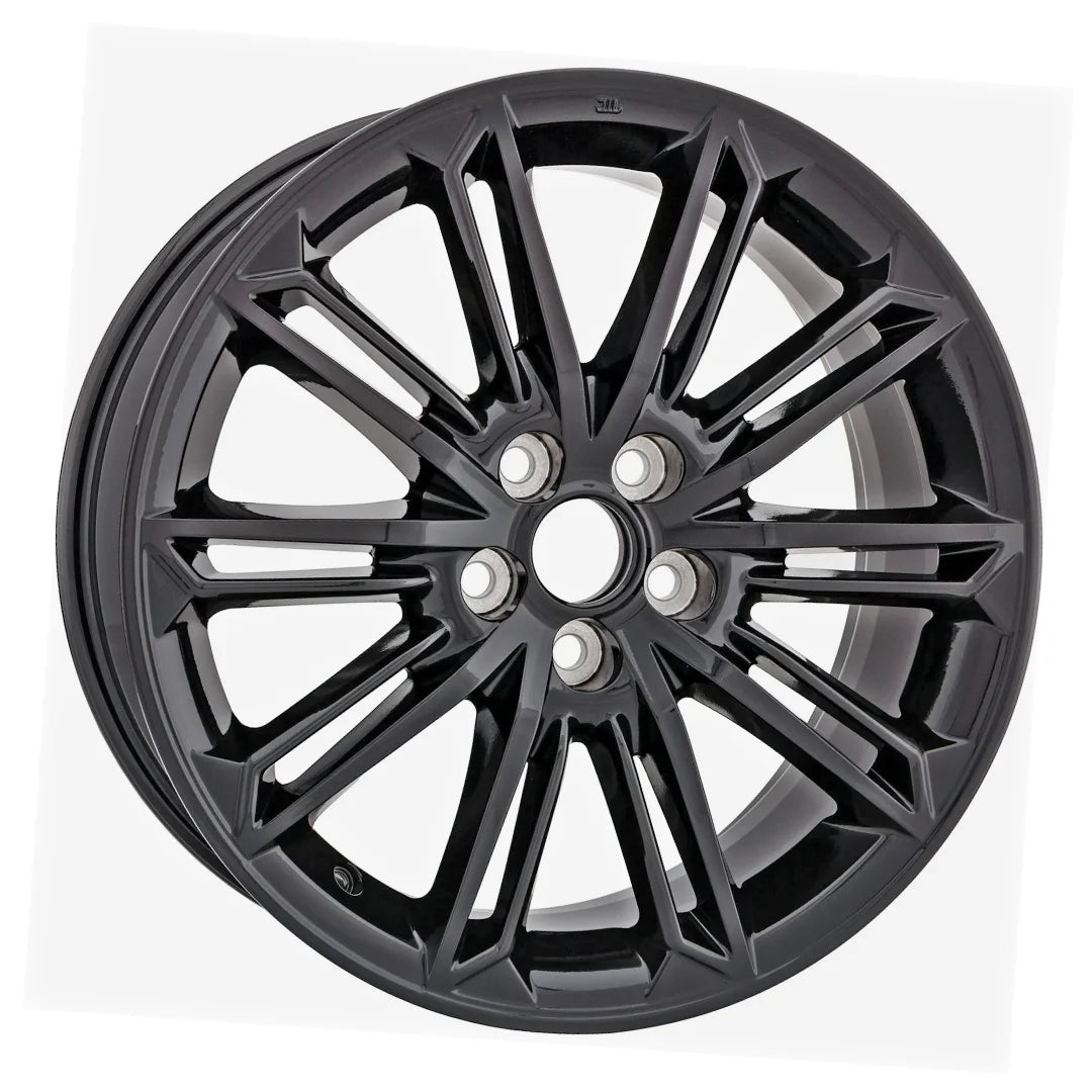 Angle view of the 19x8 Black 2020-2021 Toyota Avalon replica rim ALY75234U46N. Wheel replacement part 4261107230