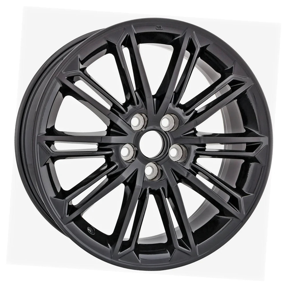 Angle view of the 19x8 Black 2020-2021 Toyota Avalon replica rim ALY75234U46N. Wheel replacement part 4261107230