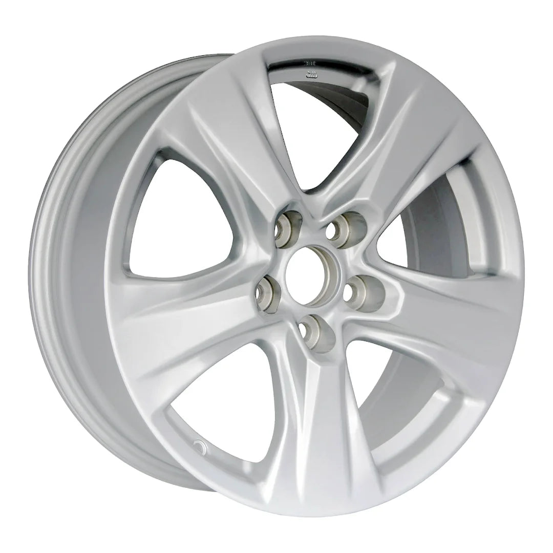 Angle view of the 17x7 Gray 2019-2023 Toyota Rav4 replica rim ALY75240U20N. Wheel replacement part 4261142810