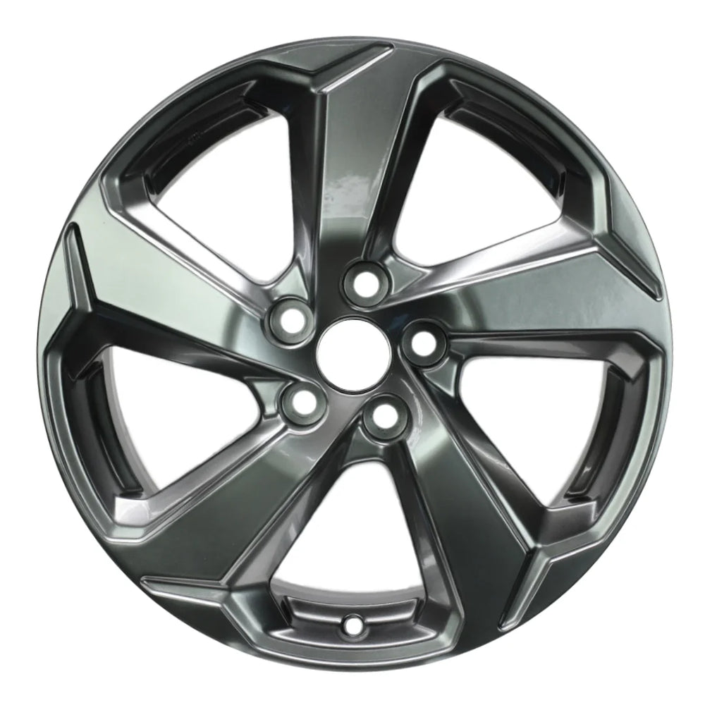 Front view of the 18x7 Hypersilver 2019-2021 Toyota Rav4 replica rim ALY75242U78N. Wheel replacement part 4261A42150