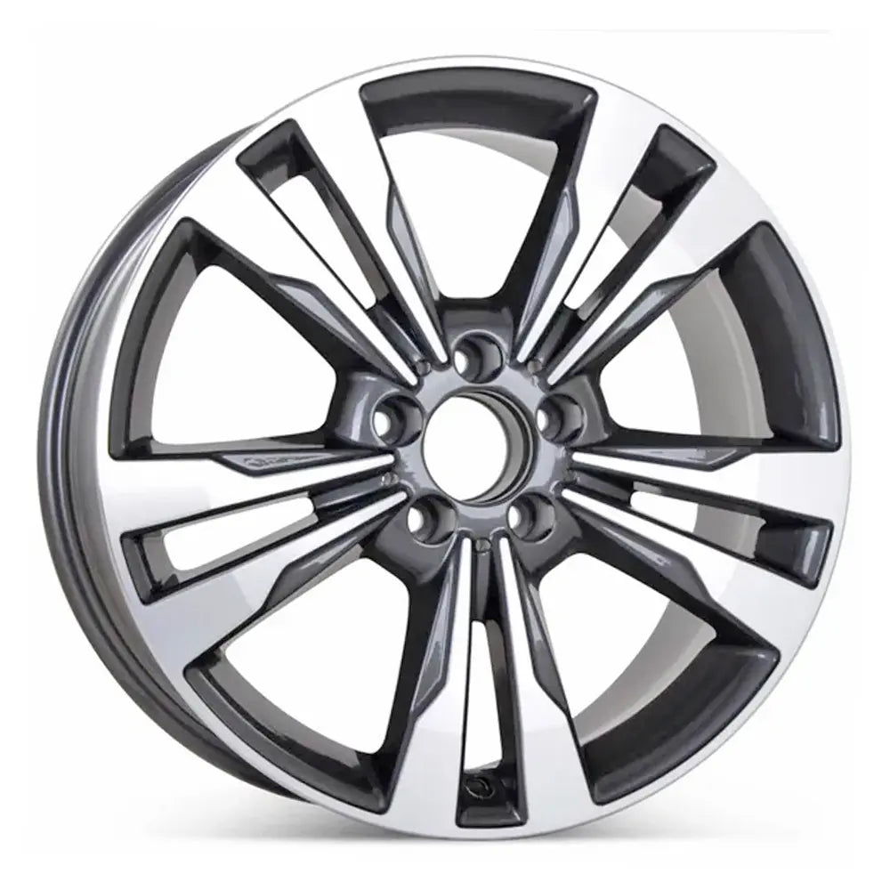 Angle view of the 18x8.5" Mercedes E350 wheel replacement 2014-2016 replica rim ALY85397U35N