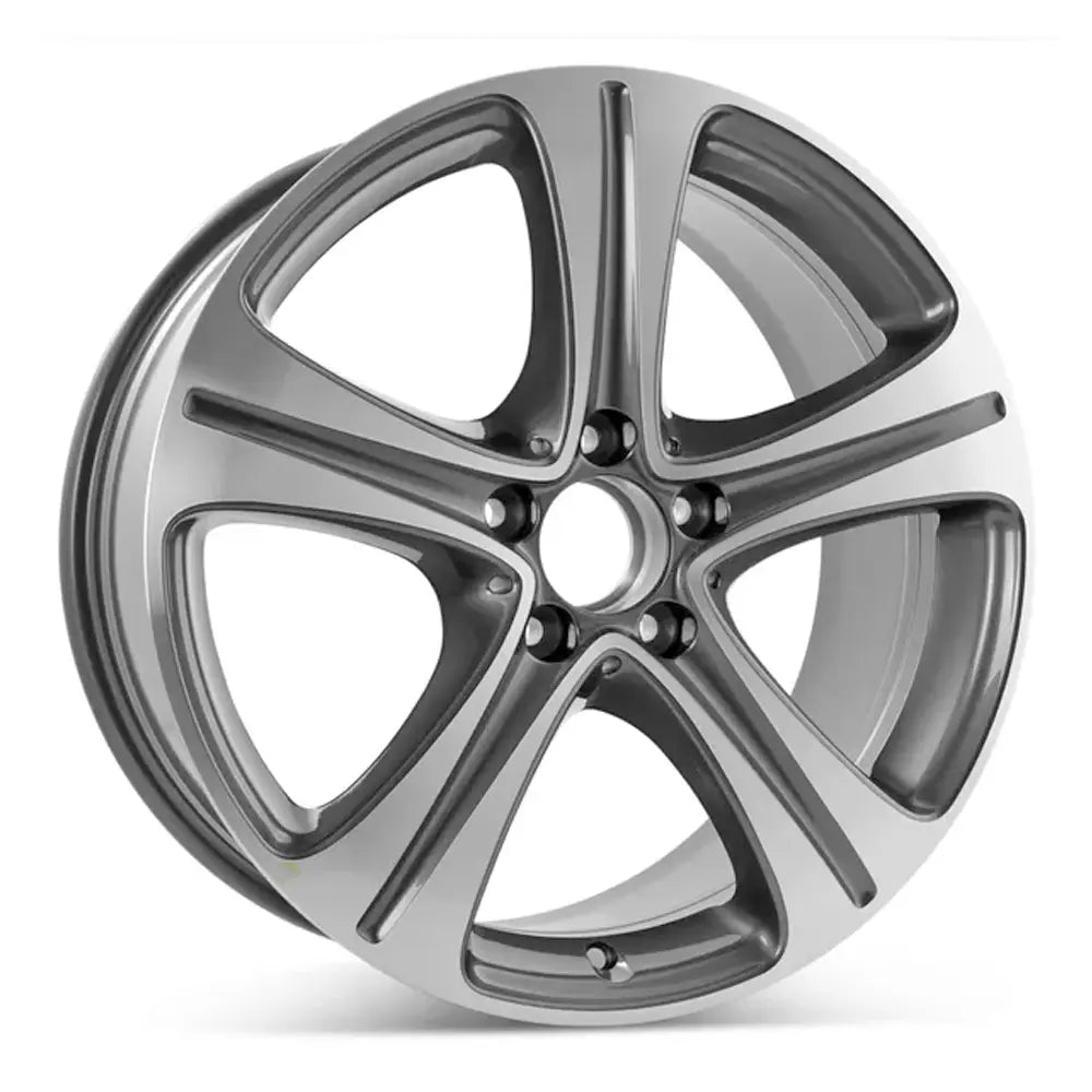 Angle view of the 18x8" Mercedes E350 wheel replacement 2020 replica rim ALY85536U15B