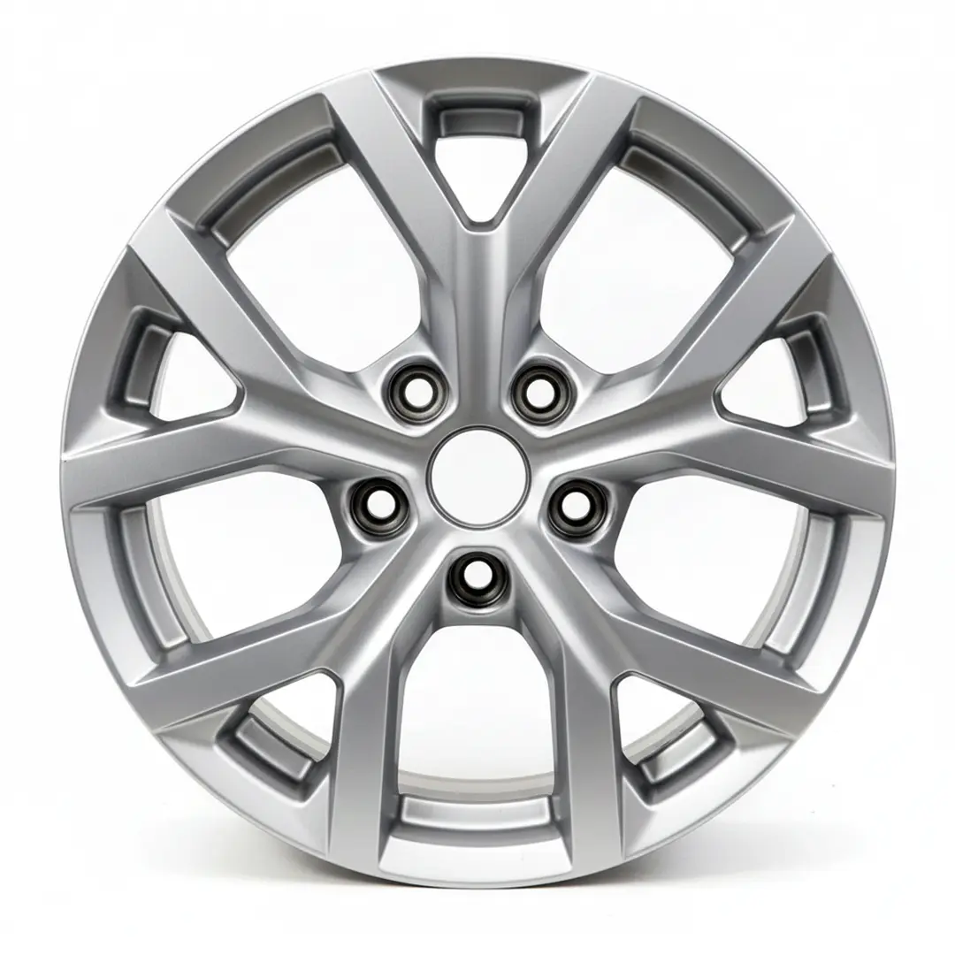 18-inch Jeep Grand Cherokee OEM wheel ALY09285U20. Silver rim front view.