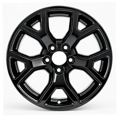 20-inch Jeep Wagoneer OEM wheel ALY09296U45. Black rim front view.