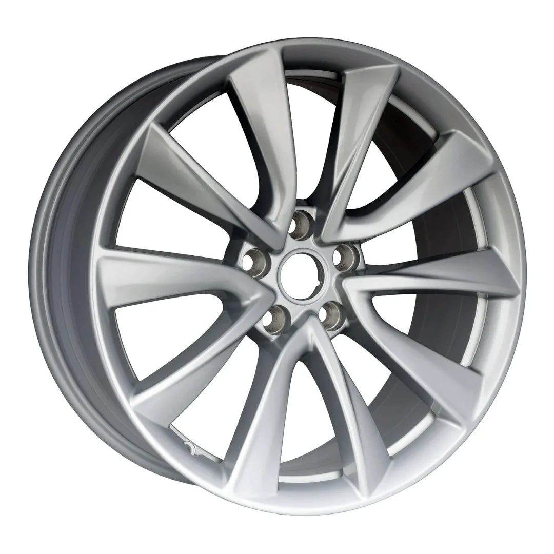 Angle view of the 19 Tesla Model 3 wheel replacement 2017-2021 replica rim ALY96231U20N
