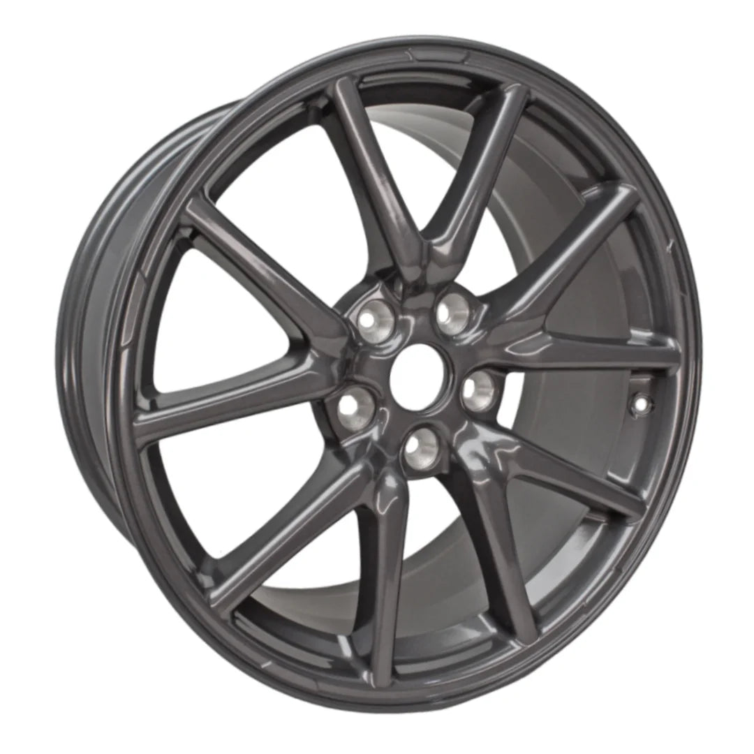 Angle view of the 18 Tesla Model 3 wheel replacement 2017-2021 replica rim ALY96276U35N