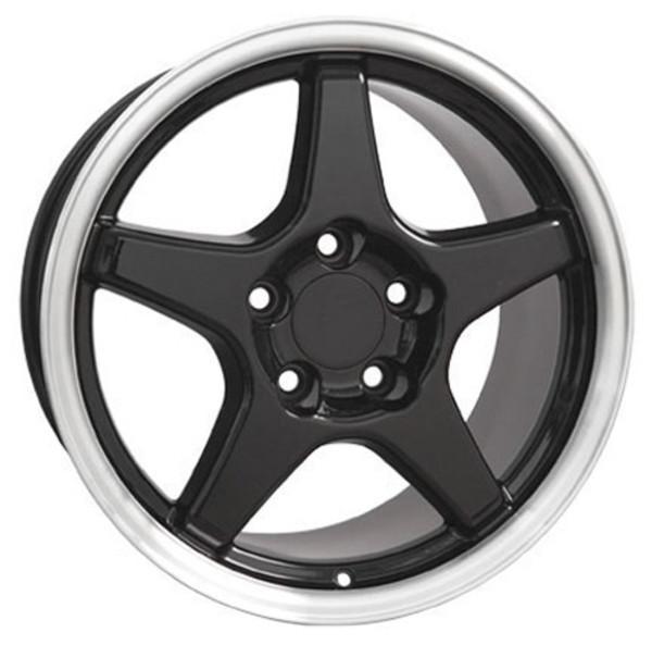 17" Black Machined wheel replacement for Pontiac Firebird 1993-2002. Replica Rim 5910191