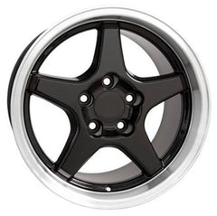 17" Black Machined wheel replacement for Pontiac Firebird  1993-2002. Replica Rim 5910192