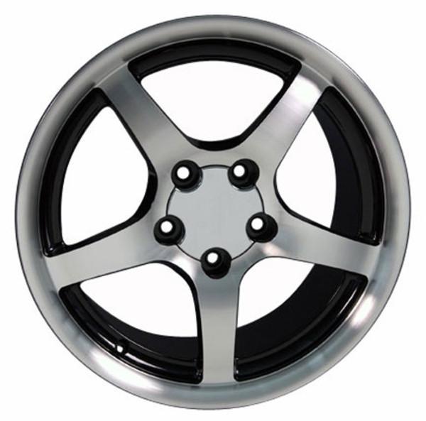 17" Black Machined wheel replacement for Pontiac Firebird 1993-2002. Replica Rim 5910559